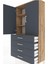 Arges Dolap 3 Raflı 4 Çekmeceli 2 Kapaklı 88X30X163 Çam-Antrasit 5