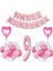 Pembe Doğum Günü Balon Set 1
