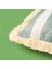 Soft Line Saçaklı Kırlent - Yeşil / Ekru - 35X55 cm 3