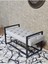 Siyah Boyalı Metal 80 cm Puf Bench - Antre Puf - Hol Bench - Puf - Oturak - Bench Gri Renk 90 x 45 Boyut/ebat 4