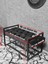 Siyah Boyalı Metal 80 cm Puf Bench - Antre Puf - Hol Bench - Puf - Oturak - Bench Gri Renk 90 x 45 Boyut/ebat 5