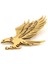 Kartal Yırtıcı Kuş Eagle Sarı Paslanmaz Çelik Broş Rozet RZ327 2