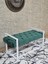Beyaz Boyalı Metal 80 cm Puf Bench - Antre Puf - Hol Bench - Puf - Oturak - Bench Yeşil Renk 90 x 45 Boyut/ebat 1