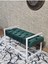 Beyaz Boyalı Metal 80 cm Puf Bench - Antre Puf - Hol Bench - Puf - Oturak - Bench Yeşil Renk 90 x 45 Boyut/ebat 4