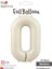 0 Rakam Krem Folyo Balon 34" 1