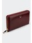 Hakiki Deri, El Yapımı, Kadın Cüzdan, Fermuarlı, 12 Kart Yuvalı, 5111 Koyu Kırmızı 2