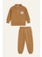 Erkek Çocuk Kapşonlu Fermuarlı Polar Ikili Takım - Kahverengi 1