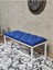 Beyaz Boyalı - L - Ayaklı 100 cm x 38 cm Oturak - Bench - Makyaj Taburesi - Makyaj Oturak Mavi Renk 100 x 40 Boyut/ebat 4