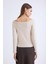 Kayık Yaka Uzun Kol Triko Bluz 5