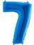 7 Rakamı Mavi Folyo Balon 16 Inch 40 cm 1