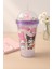 Çocuklar Için Sevimli Renkli Boncuklu Kuromi Tasarımlı Pipetli Içecek Bardağı Suluk Mor 2647 2
