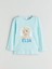 Yeni Sezon Bisiklet Yaka Elsa Baskılı Kız Çocuk Pijama Takımı 2