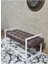 Beyaz Boyalı Metal 80 cm Puf Bench - Antre Puf - Hol Bench - Puf - Oturak - Bench Kahverengi Renk 90 x 45 Boyut/ebat 4