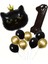 Siyah Kedi Yaş Balonlu Balon Set 1