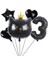 Siyah Kedi Temalı Folyo Yaş Balon Set 1