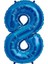 8 Rakamı Mavi Folyo Balon 16 Inch 40 cm 1