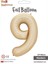 9 Rakam Karamel Folyo Balon 34" 1
