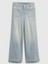 Kız Çocuk Açık Mavi High Rise Wide-Leg Ankle Jean Pantolon 4