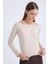 Kayık Yaka Uzun Kol Triko Bluz 2