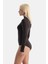 Koyu Kahve 5018KC Modal Kaşmir Uzun Kollu Balıkçı Yaka Bodysuıt 3