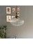Elegant Cam Şeffaf Avize Eskitme Tokmak Başlık Sarkıt Lamba Restoran Salon Aydınlatma 2