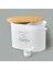 Bath 2 Bölmeli Ahşap Kapaklı Metal Deterjan Kutusu - Beyaz - 12 Lt 2