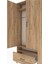Arges Dolap 3 Raflı Tek Çekmeceli Tek Askılı 88X30X221 Çam-Çam 5