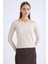 Kayık Yaka Uzun Kol Triko Bluz 1