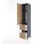 Hyperion Dolap 3 Raflı 4 Çekmeceli Tek Askılı 44X44X221 Antrasit-Çam 4