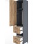Hyperion Dolap 3 Raflı 4 Çekmeceli Tek Askılı 44X44X221 Antrasit-Çam 5