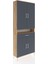 Arges Dolap 5 Raflı Tek Çekmeceli 4 Kapaklı 88X30X221 Çam-Antrasit 2