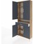 Arges Dolap 5 Raflı Tek Çekmeceli 4 Kapaklı 88X30X221 Çam-Antrasit 4