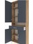 Arges Dolap 5 Raflı Tek Çekmeceli 4 Kapaklı 88X30X221 Çam-Antrasit 5