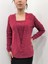 Kadın Uzun Kollu Kruvaze Yaka Kol ve Etek Ucu Manşet Detay Yumoş Bluz 2