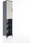 Hyperion Dolap 4 Raflı Tek Kapaklı Tek Askılı 44X44X221 Antrasit-Aytaşı 2