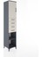 Hyperion Dolap 3 Raflı 4 Çekmeceli Tek Kapaklı 44X44X221 Antrasit-Aytaşı 2