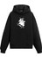 Kaykay Yapan Hamster Figürü Tasarım Baskılı Eğlenceli Unisex Kapüşonlu Hoodie 1