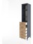 Hyperion Dolap 3 Raflı 5 Çekmeceli 44X44X221 Antrasit-Çam 4