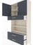 Arges Dolap 4 Raflı 3 Çekmeceli 2 Kapaklı 88X30X163 Aytaşı-Antrasit 5
