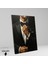 Tekli Dikey Kanvas Tablo Takım Elbiseli Papyonlı Erkek Silüeti 2