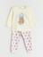 Yeni Sezon Bisiklet Yaka Aristocats Baskılı Kız Çocuk Pijama Takımı 1