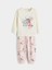 Yeni Sezon Bisiklet Yaka Stitch Baskılı Kız Çocuk Pijama Takımı 1