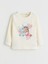 Yeni Sezon Bisiklet Yaka Stitch Baskılı Kız Çocuk Pijama Takımı 2
