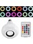 Gece Lambası Bluetooth Hoparlör Ledli Lamba Kumandalı Mp3 Çalar Ampul Renkli Ampul 6
