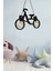 Ahşap Wooden Siyah Bisiklet Sarkıt Avize Ahşap Lüks Rustik Modern Dekoratif Lamba Çocuk Odası Avize 5