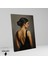 Tekli Dikey Kanvas Tablo Sırt Dekolteli Yağlı Boya Görünümlü Kadın 2