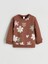 Yeni Sezon Bisiklet Yaka Çiçekli Kız Çocuk Sweatshirt 1