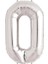 0 Rakam Folyo Balon Gümüş 40 Inç 1