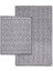 Shell Doğal Pamuklu 2'li Banyo Kilim Seti 60X100 50X60 cm Gri 1