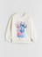 Yeni Sezon Bisiklet Yaka Stitch ve Angel Baskılı Kız Çocuk Sweatshirt 1